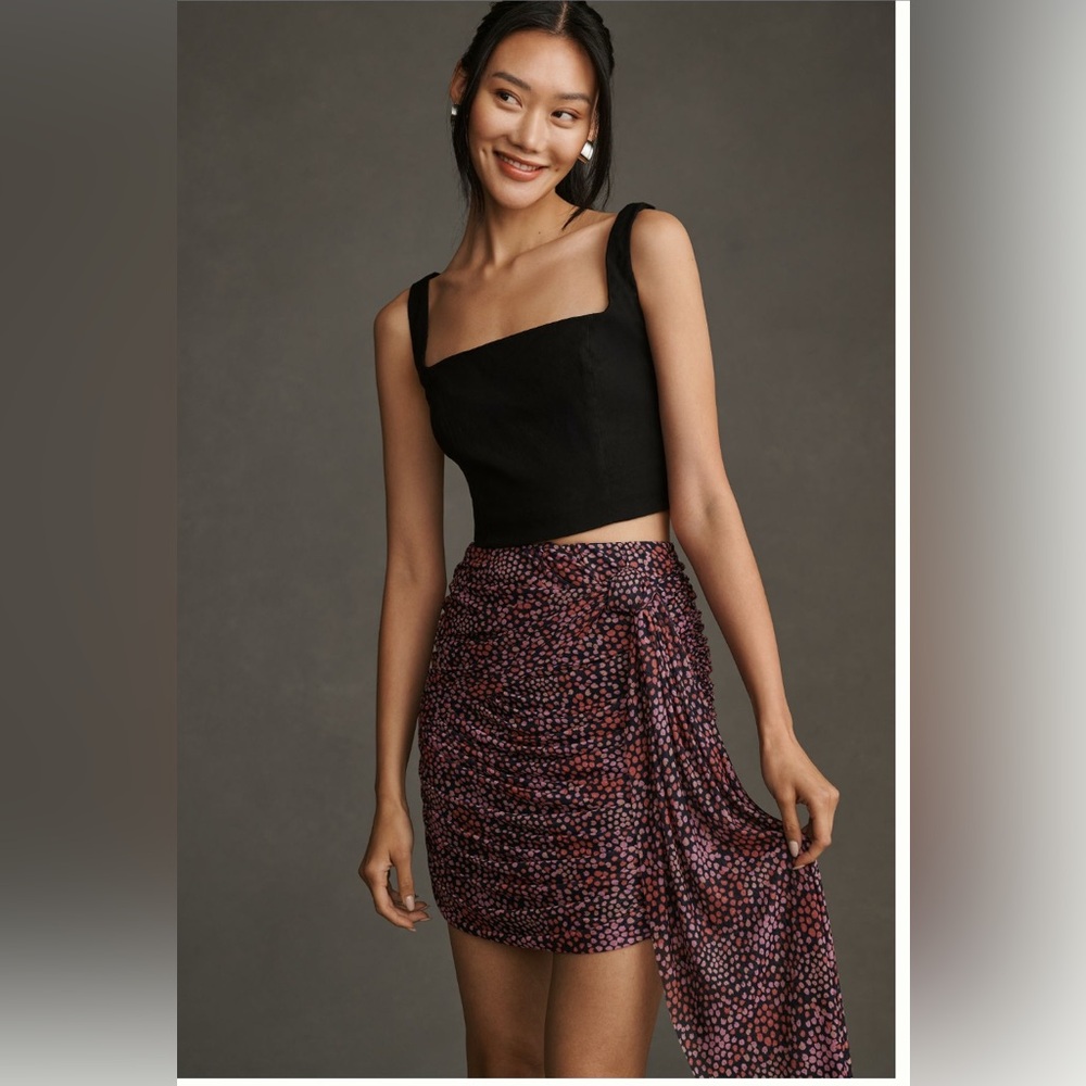 NWT By Anthropologie Flirty Knit Mini Skirt | Multi | XS